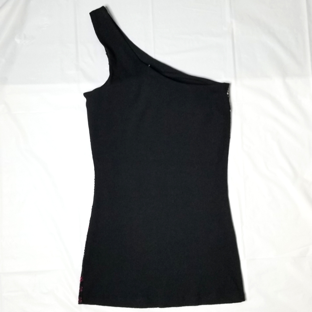 Express Sequined One-Shoulder Top - Picture 4 of 4